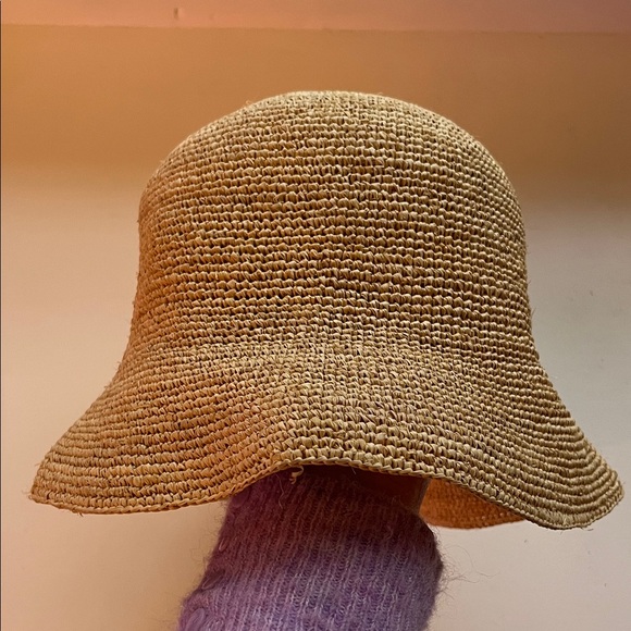 And Other Stories Accessories - 90s Chic Tan Straw Woven Bucket Hat Summer Vacation